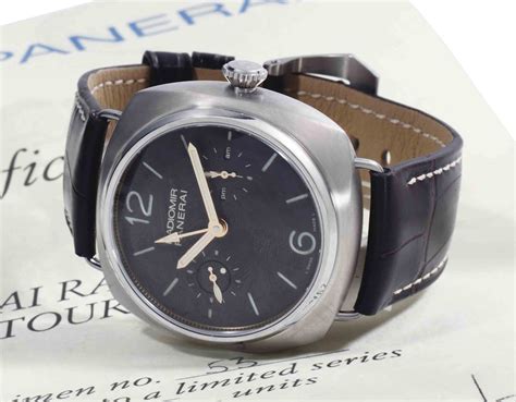 Panerai. A Very Rare Titanium Limited Edition Triple Barrel Dual 